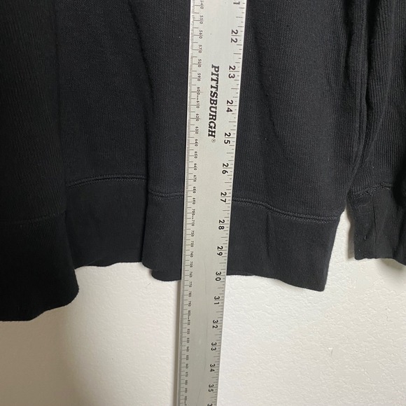 Old‎ Navy Mens XL Black Quarter Zip Long Sleeve Pullover Sweatshirt Minimalist - Picture 4 of 6